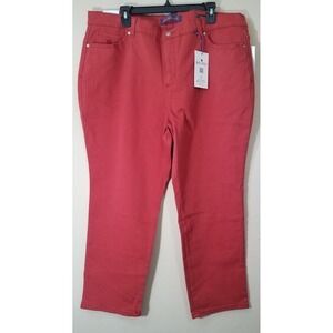 Gloria Vanderbilt Amanda Jeans Pants Women 20W Short Autumn Blaze NEW